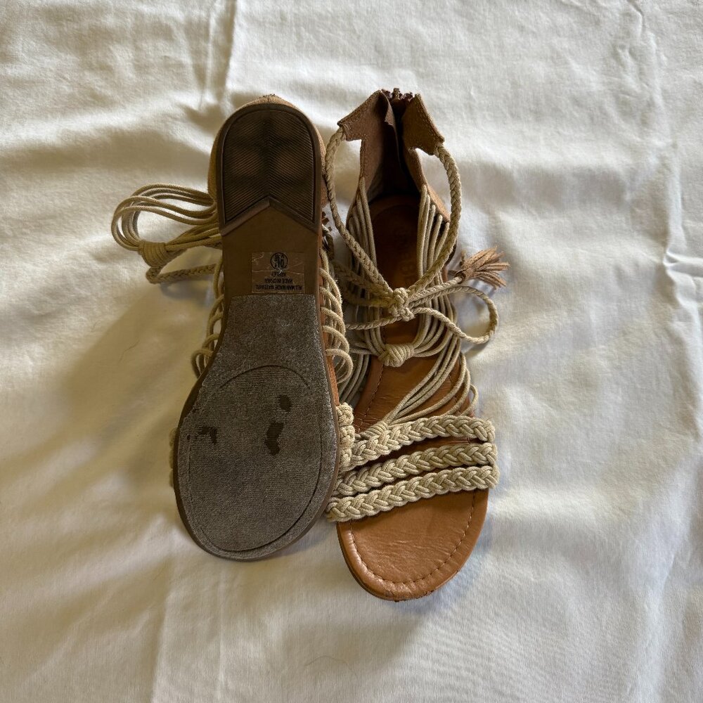 Tan Flat Sandals